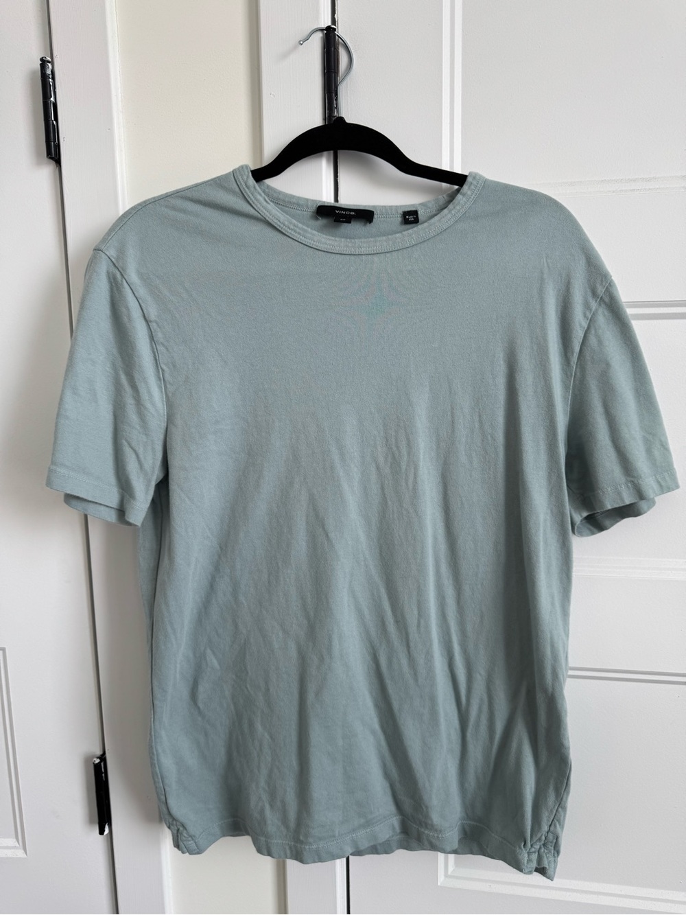 Vince Cotton Short Sleeve T-Shirt in Light Blue / Turquoise | 100% Cotton